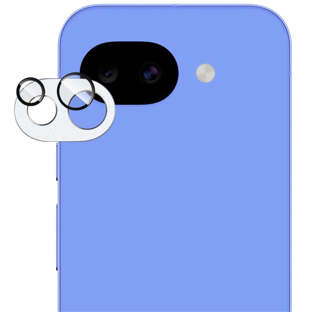 IMK kovová krytka + sklo šošovky fotoaparátu na mobil Google Pixel 10a - strieborné