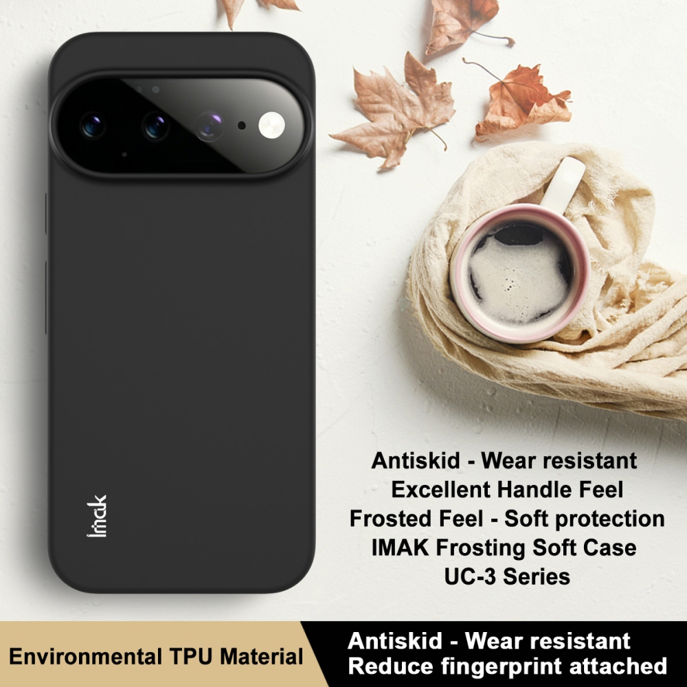 IMK matný gélový obal na Google Pixel 11 Pro/11 - čierny