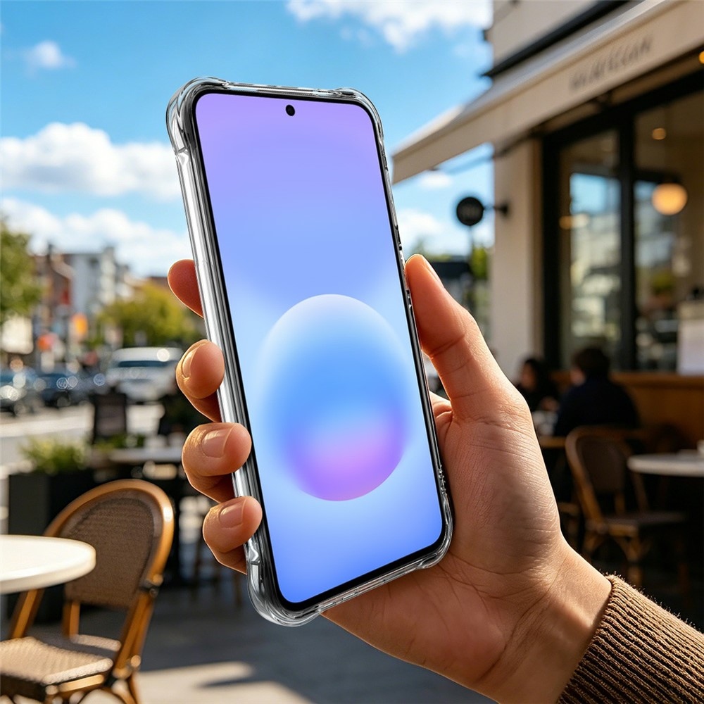IMK priehľadný gélový obal s vystuženými rohmi na Samsung Galaxy A27 - priehľadný