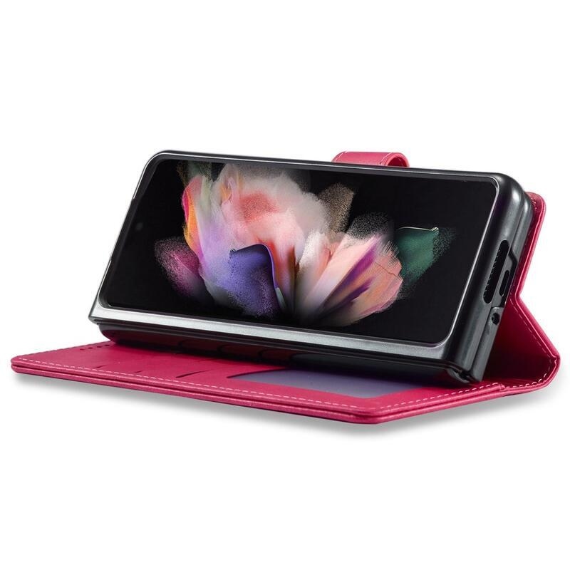 IMK PU kožené púzdro pre mobil Samsung Galaxy Z Fold4 5G - rose