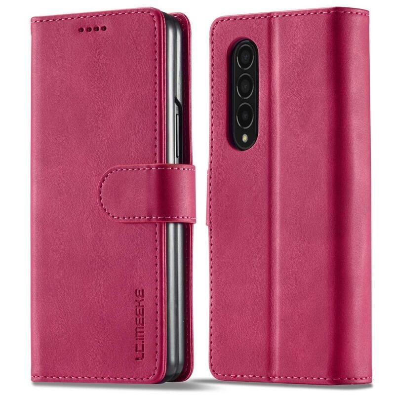 IMK PU kožené púzdro pre mobil Samsung Galaxy Z Fold4 5G - rose