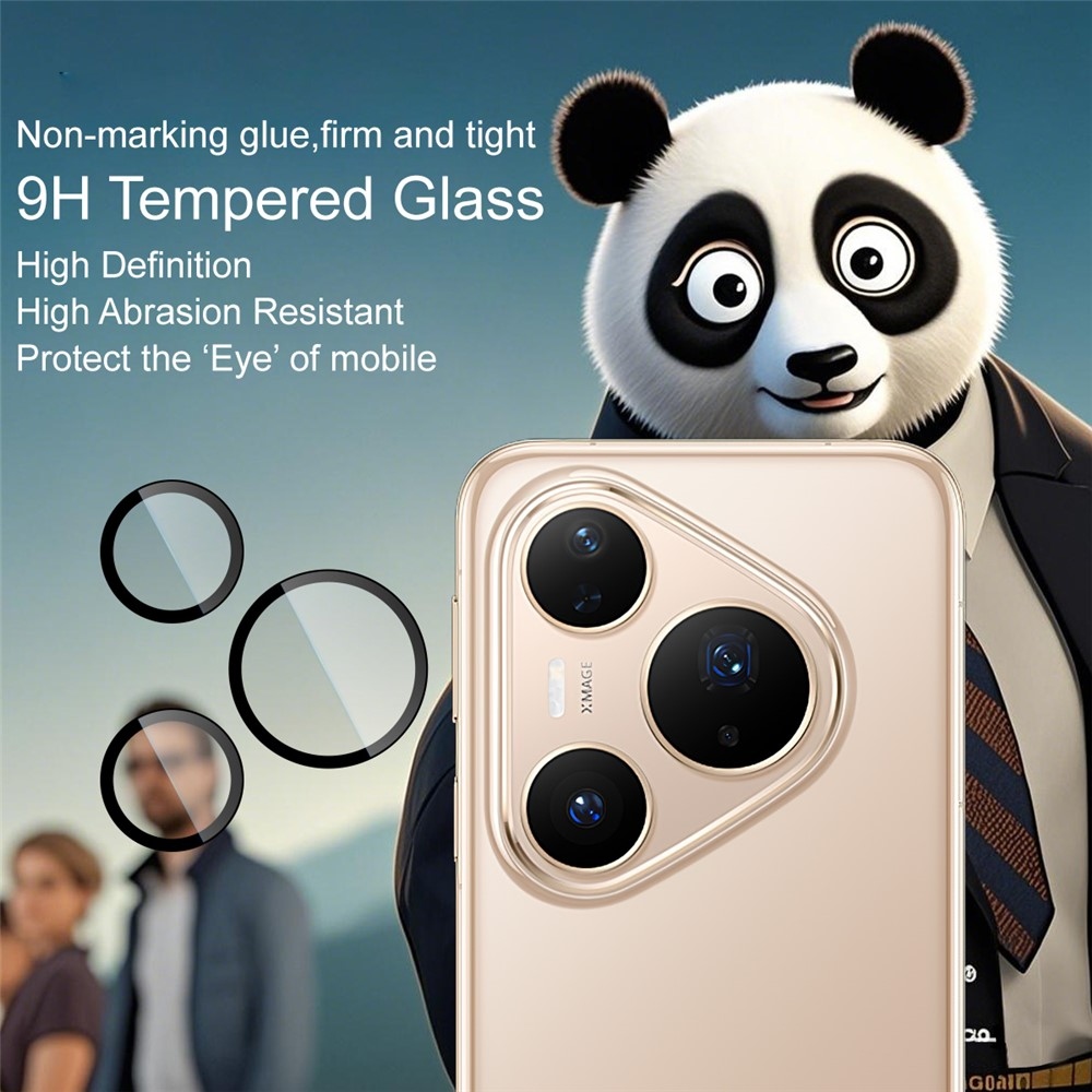 IMK sklo šošovky fotoaparátu na Huawei Pura 80 Pro (samostatné sklá) s aplikačným rámčekom