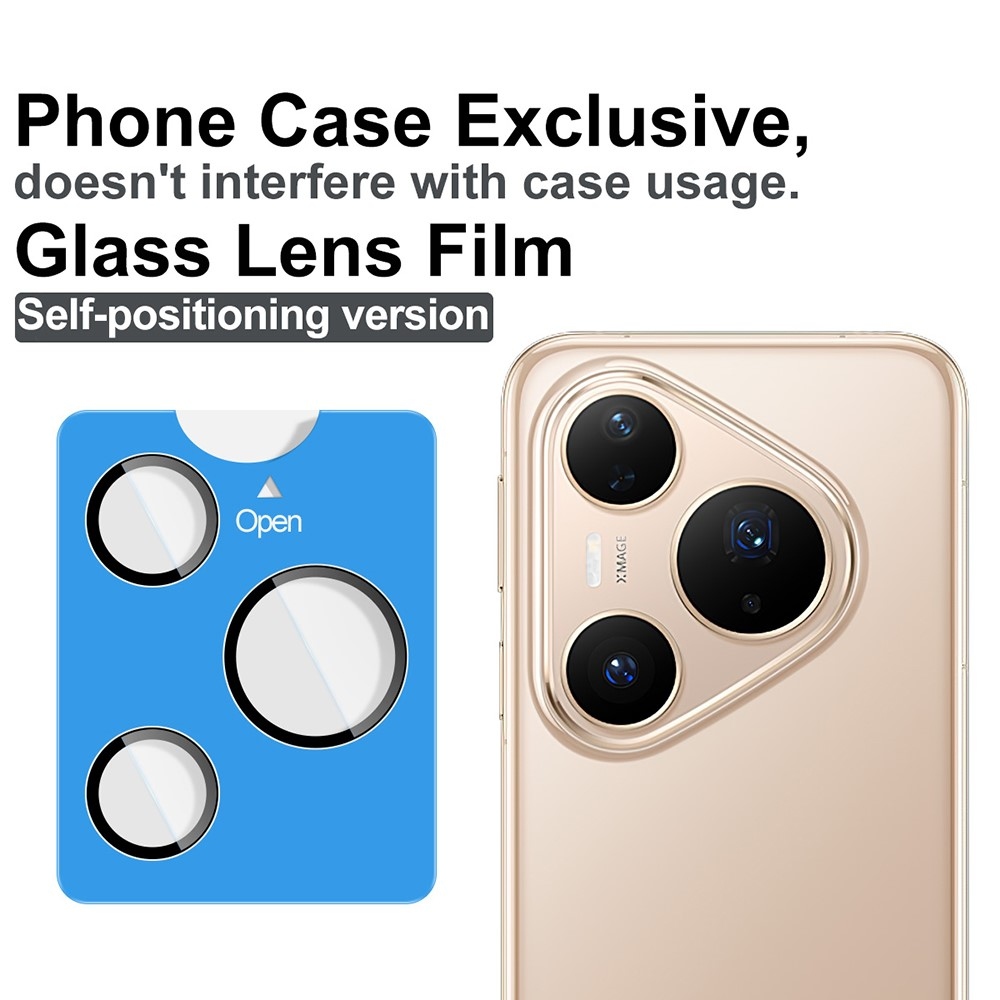 IMK sklo šošovky fotoaparátu na Huawei Pura 80 Pro (samostatné sklá) s aplikačným rámčekom