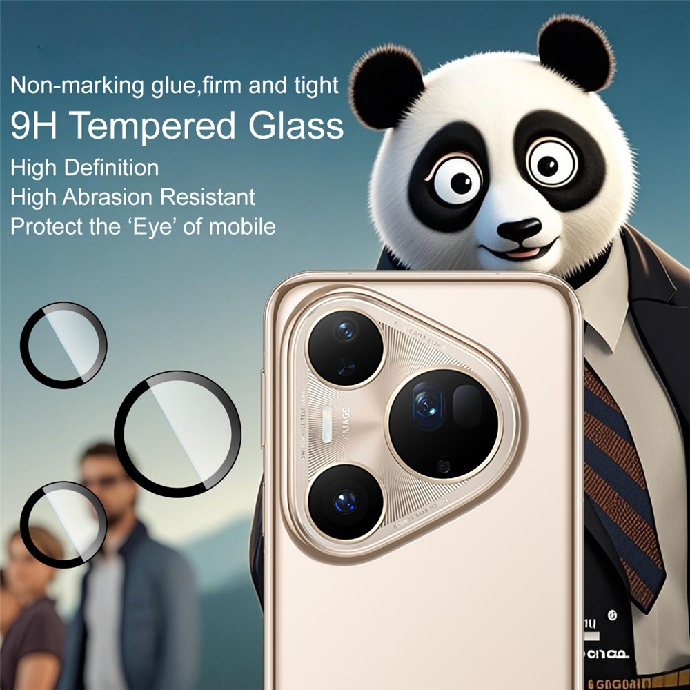 IMK sklo šošovky fotoaparátu na Huawei Pura 80 Ultra (samostatné sklá) s aplikačným rámčekom