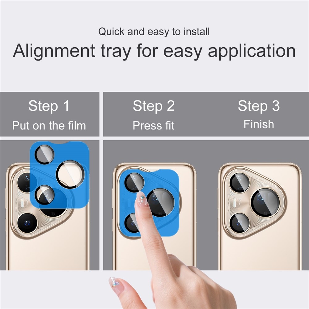 IMK sklo šošovky fotoaparátu na Huawei Pura 80 Ultra (samostatné sklá) s aplikačným rámčekom