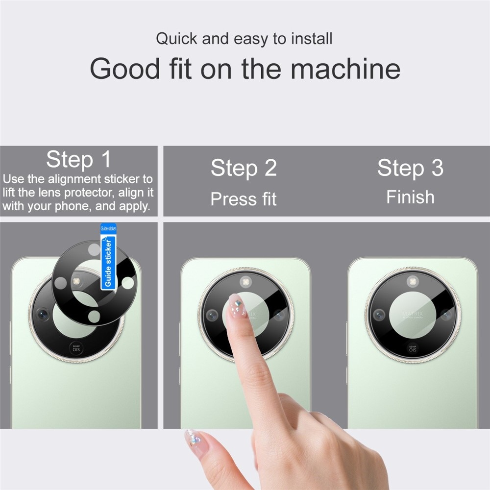 IMK sklo šošovky fotoaparátu na mobil Honor Magic 8 Lite 5G - čierne