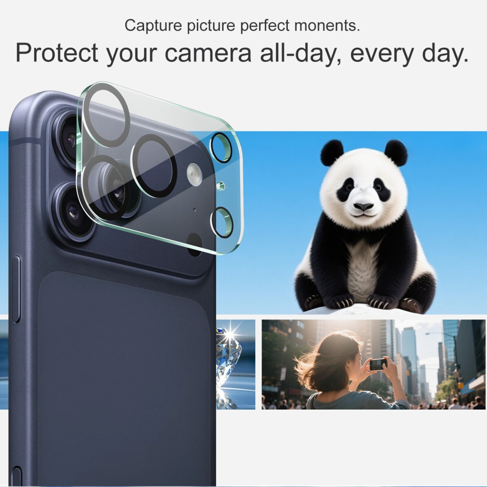 IMK sklo šošovky fotoaparátu na mobil iPhone 18 Pro Max - čierne krúžky