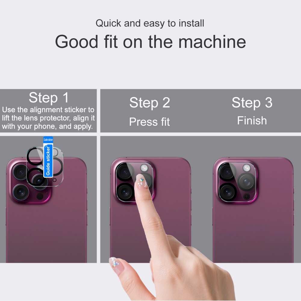 IMK sklo šošovky fotoaparátu na mobil iPhone 18 Pro Max - čierne krúžky
