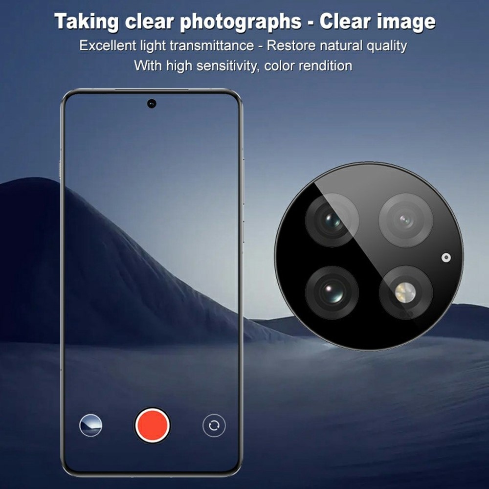 IMK sklo šošovky fotoaparátu na mobil OnePlus 13 s aplikačným rámčekom - čierne