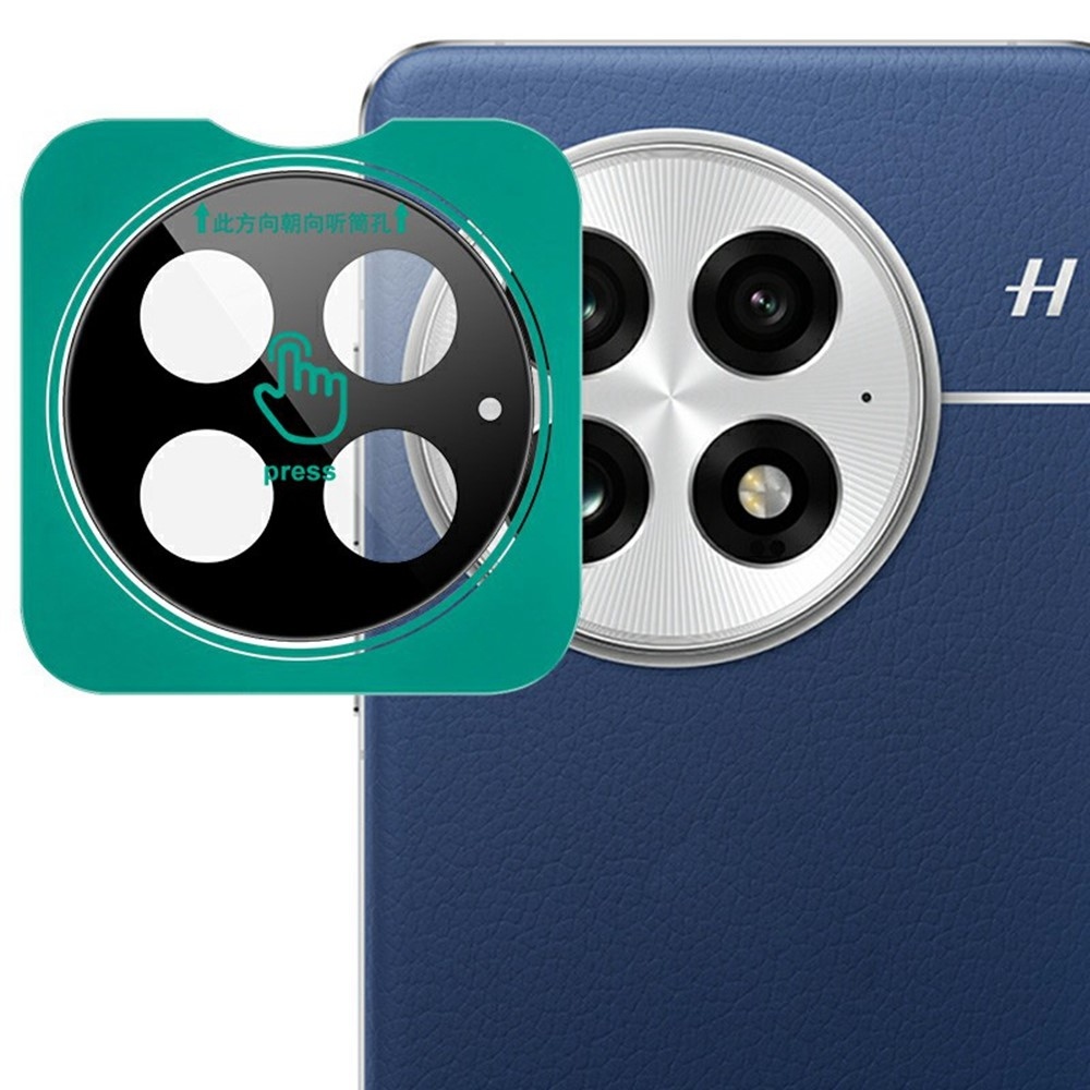 IMK sklo šošovky fotoaparátu na mobil OnePlus 13 s aplikačným rámčekom - čierne