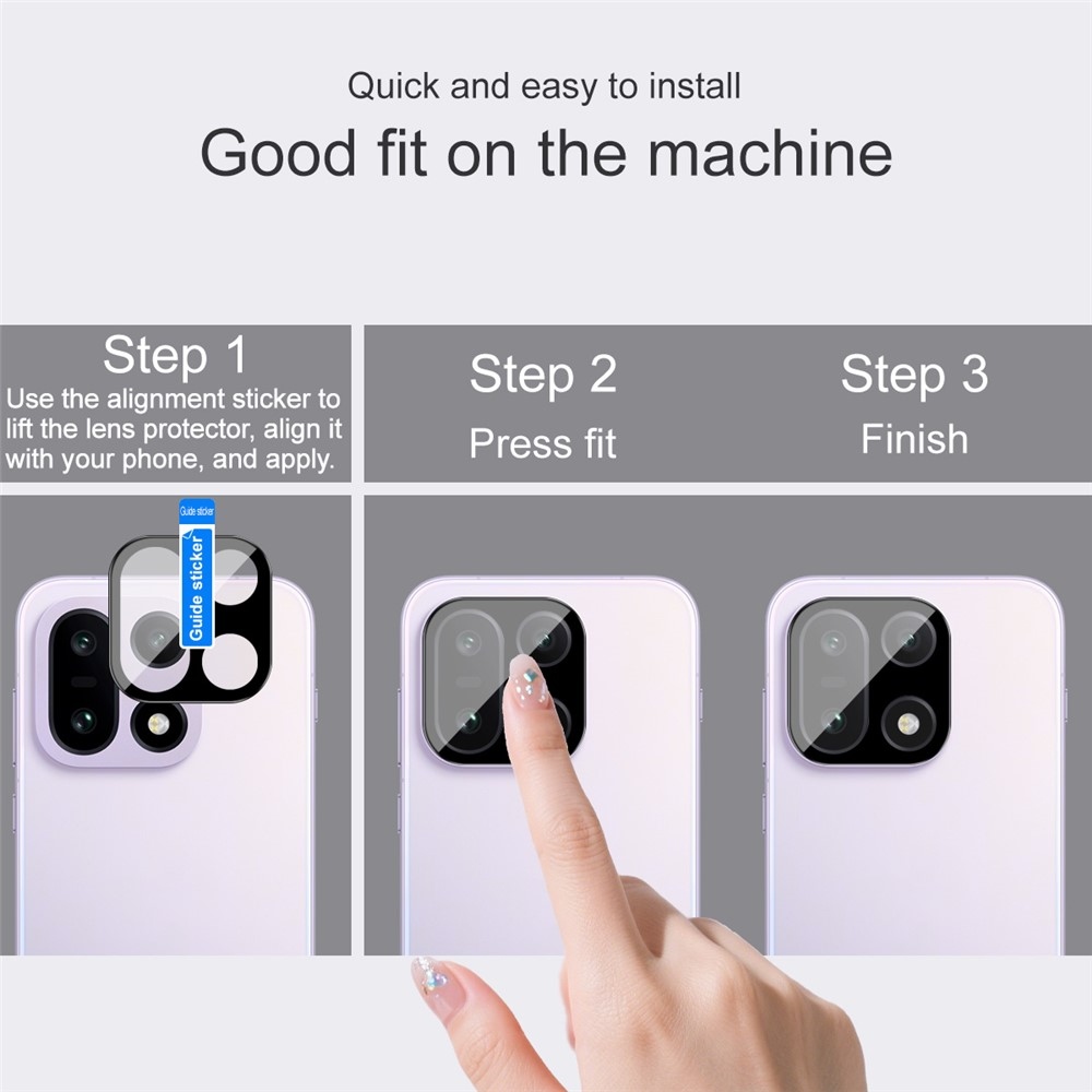 IMK sklo šošovky fotoaparátu na mobil OnePlus 15 5G - čierne