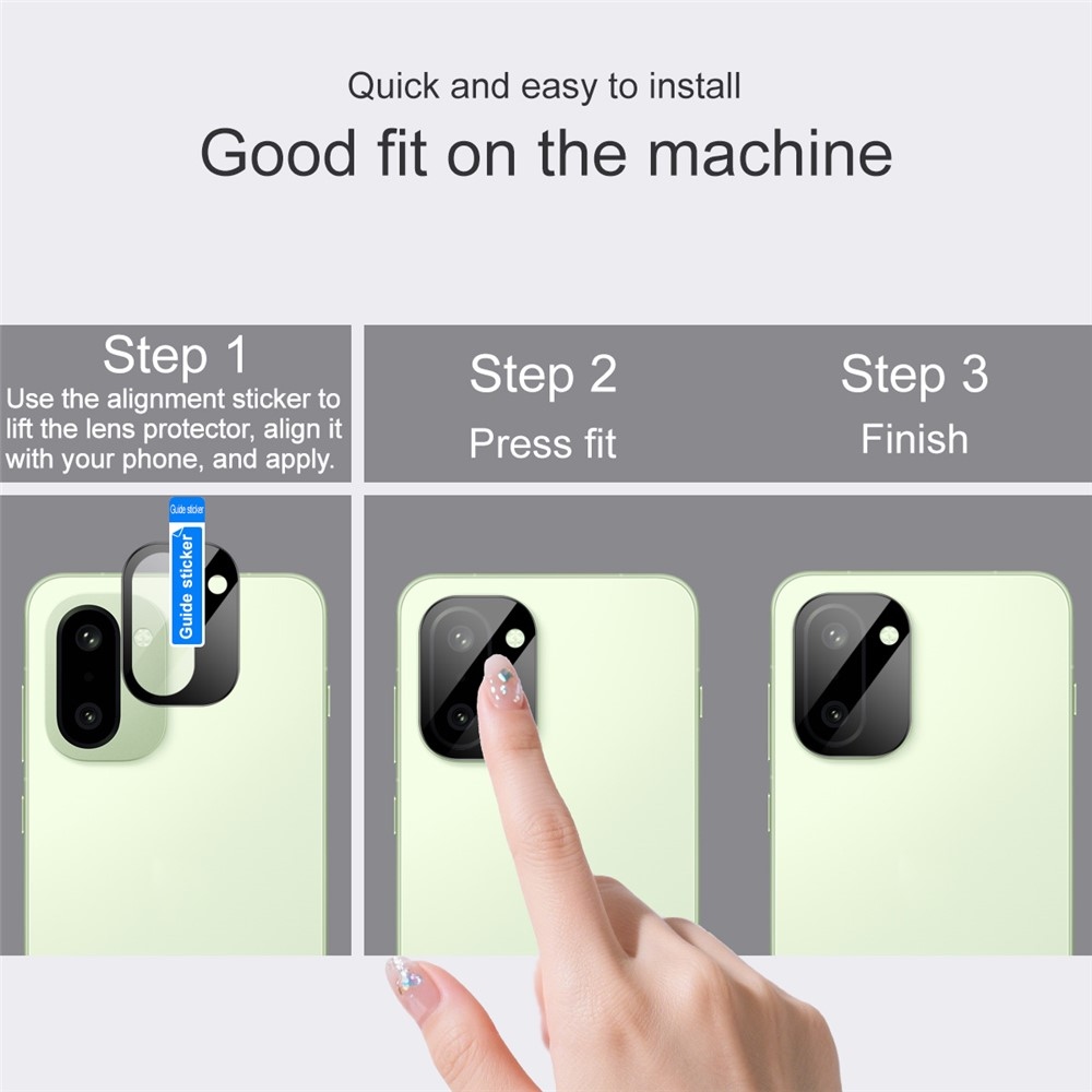 IMK sklo šošovky fotoaparátu na mobil OnePlus 15R 5G - čierne