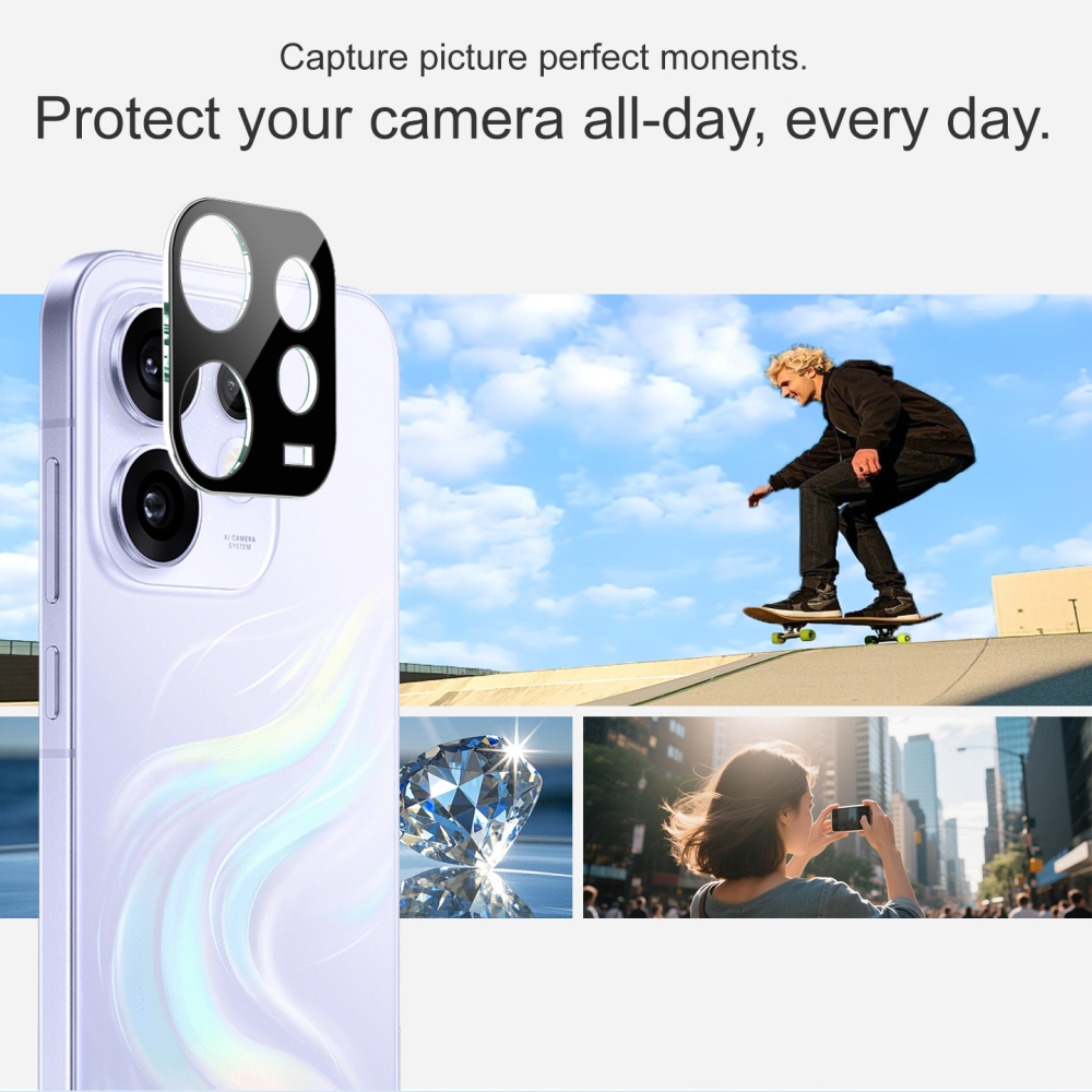IMK sklo šošovky fotoaparátu na mobil Oppo Reno 16 5G - čierne