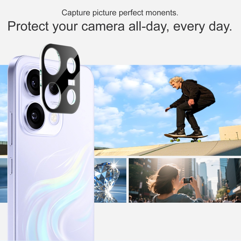 IMK sklo šošovky fotoaparátu na mobil Oppo Reno 16 FS 5G - čierne