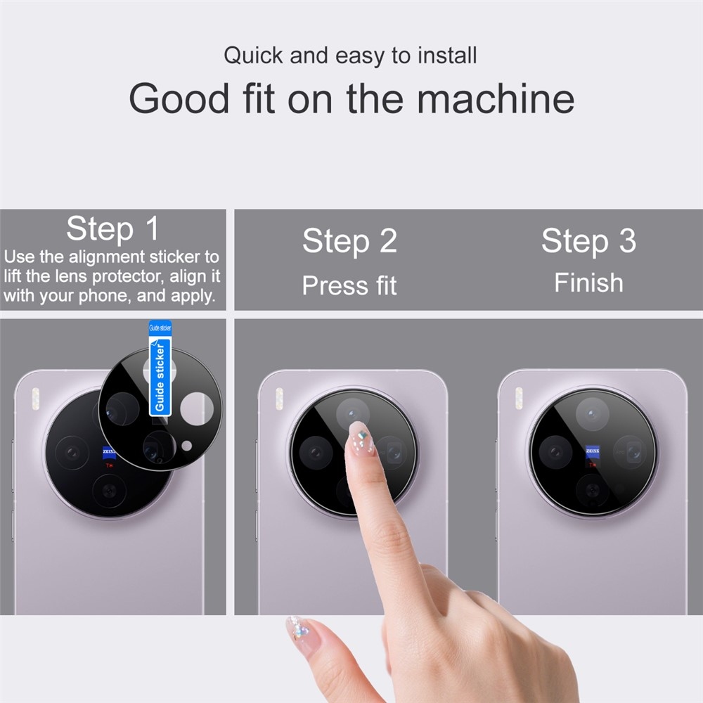 IMK sklo šošovky fotoaparátu na mobil Vivo X300 5G - čierne