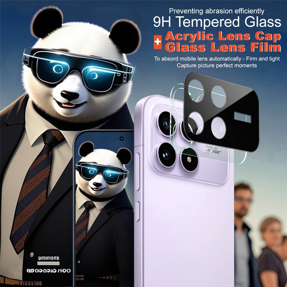 IMK sklo šošovky fotoaparátu na mobil Xiaomi Poco F8 Pro 5G - čierne