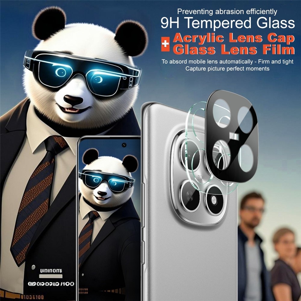 IMK sklo šošovky fotoaparátu na mobil Xiaomi Redmi Note 15 4G - čierne