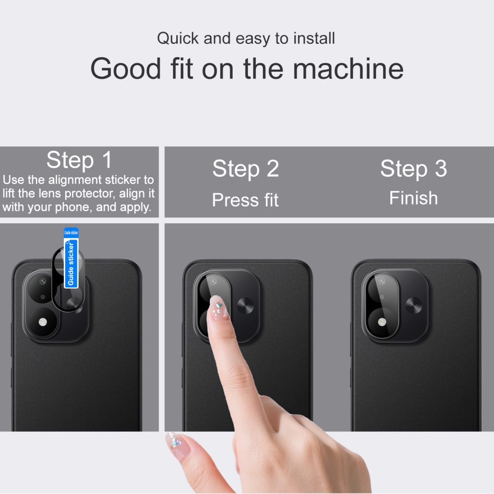 IMK sklo šošovky fotoaparátu na mobil Xiaomi Redmi Note 17 4G/5G - čierne