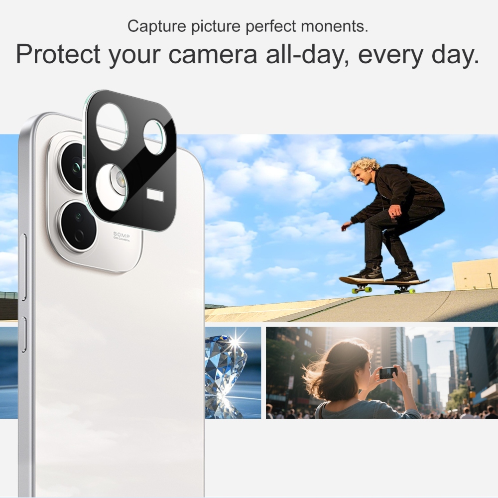 IMK sklo šošovky fotoaparátu na mobil Xiaomi Redmi Note 17 Pro Max 5G - čierne