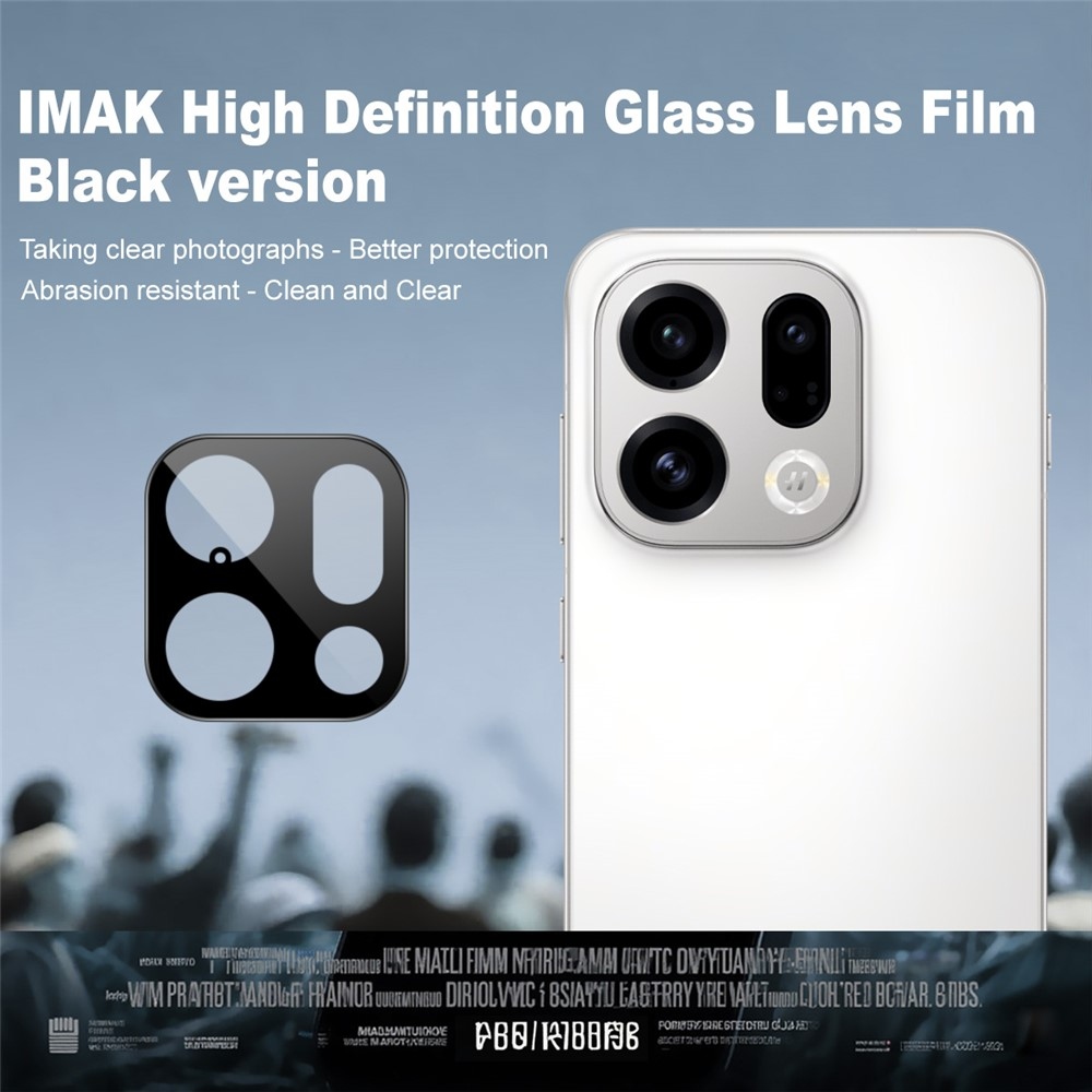 IMK sklo šošovky fotoaparátu na Oppo Find X9 5G - čierne