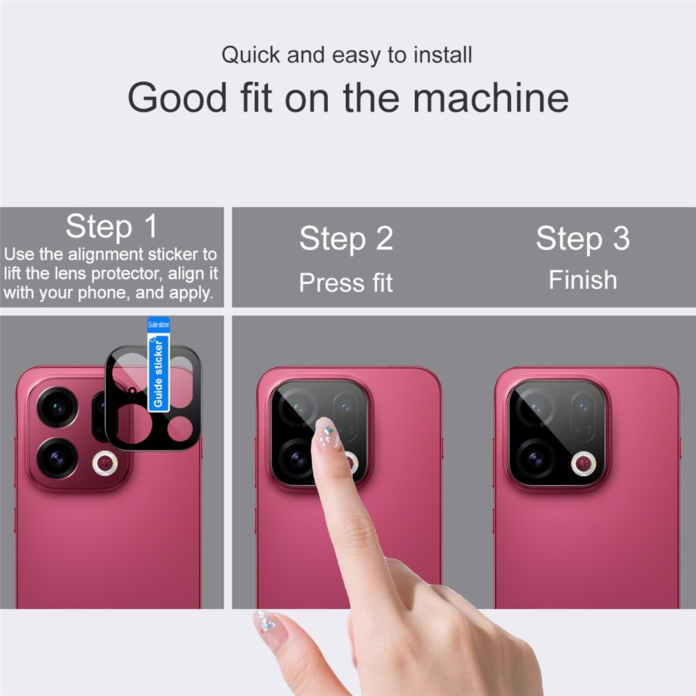 IMK sklo šošovky fotoaparátu na Oppo Find X9 5G - čierne