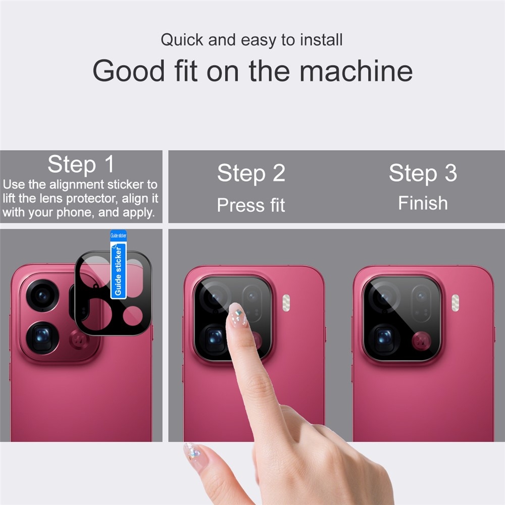 IMK sklo šošovky fotoaparátu na Oppo Find X9 Pro 5G - čierne