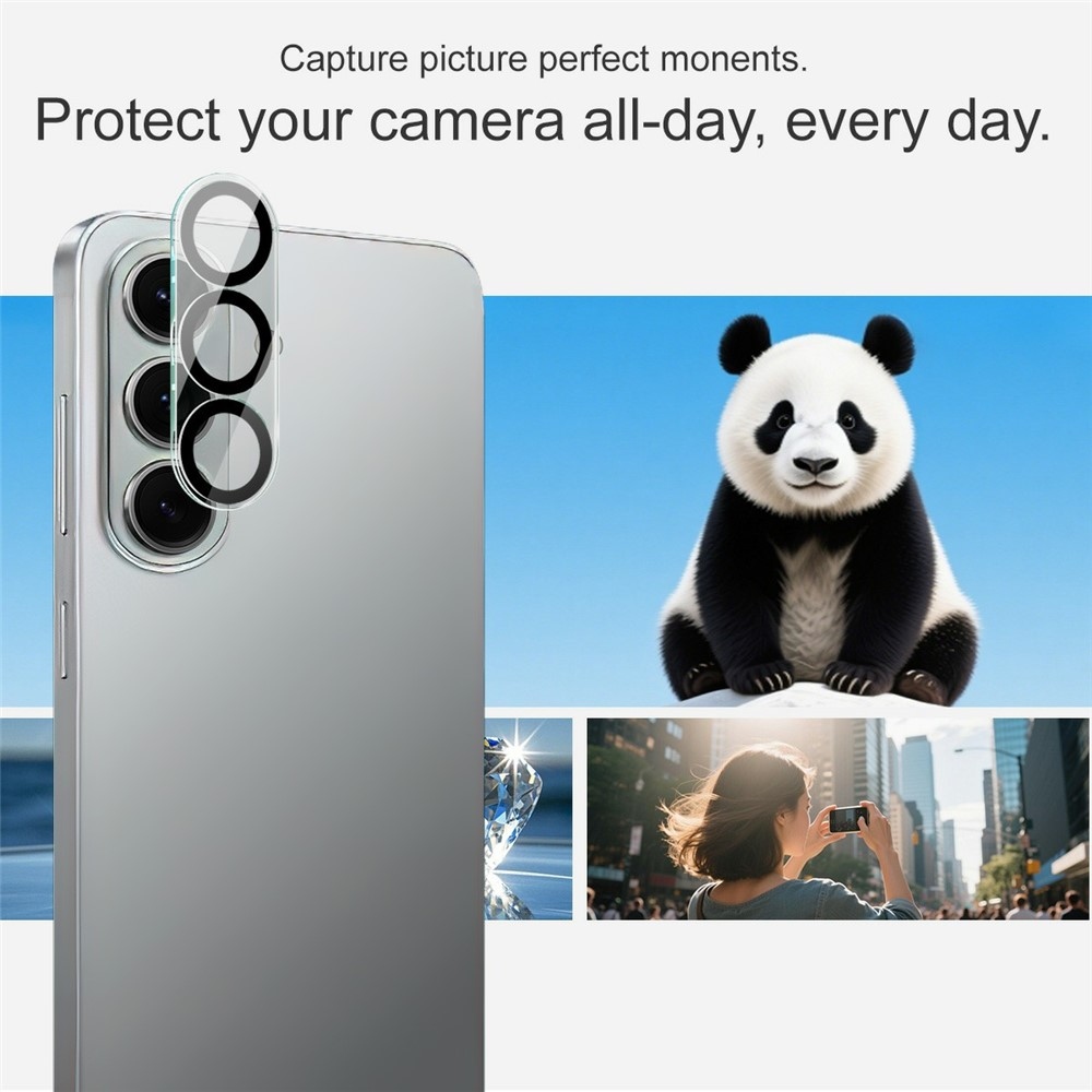 IMK sklo šošovky fotoaparátu na Samsung Galaxy S26+ - čierne krúžky