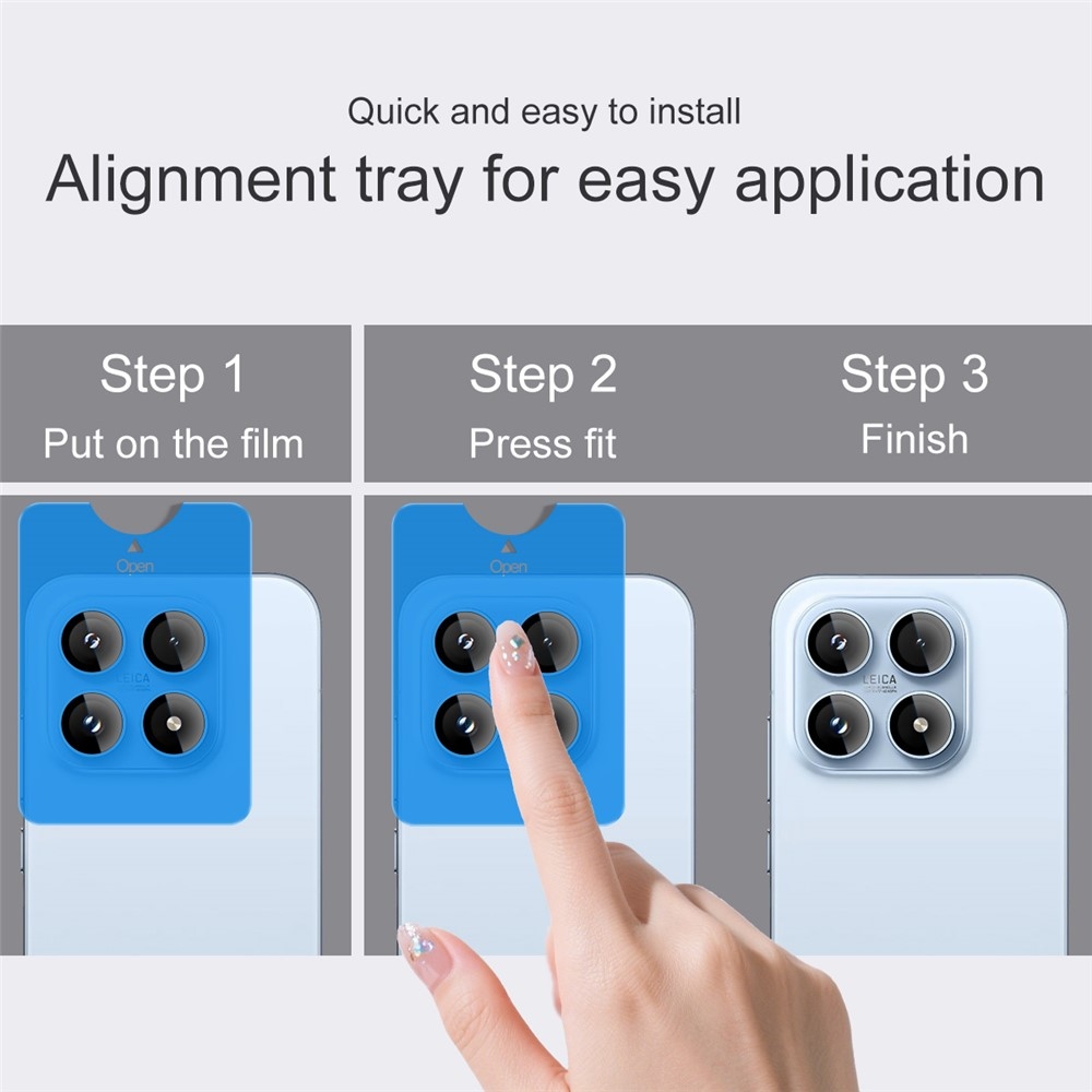 IMK sklo šošovky fotoaparátu na Xiaomi 17 (samostatné sklá) s aplikačným rámčekom