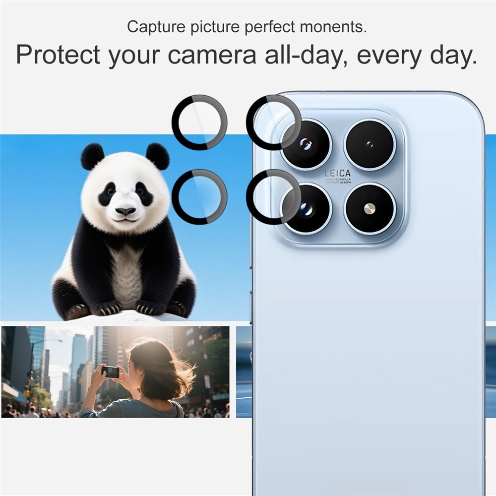 IMK sklo šošovky fotoaparátu na Xiaomi 17 (samostatné sklá) s aplikačným rámčekom