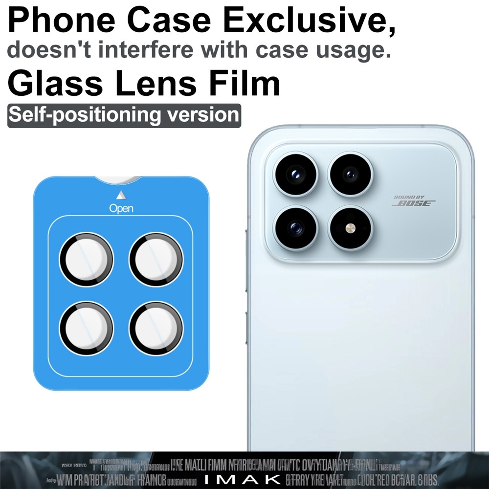 IMK sklo šošovky fotoaparátu na Xiaomi Poco F8 Pro 5G (samostatné sklá) s aplikačným rámčekom