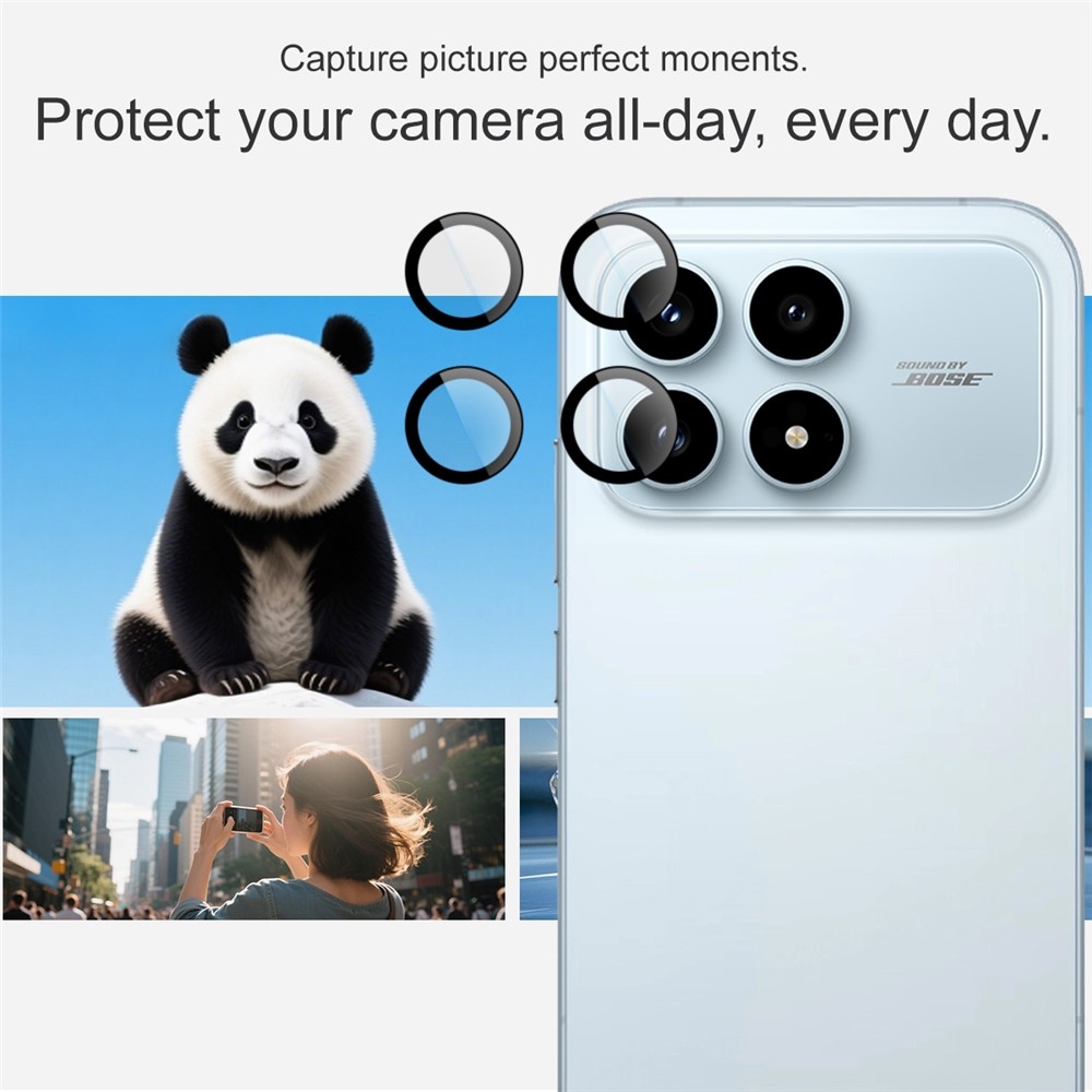 IMK sklo šošovky fotoaparátu na Xiaomi Poco F8 Pro 5G (samostatné sklá) s aplikačným rámčekom