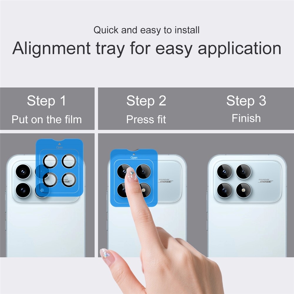 IMK sklo šošovky fotoaparátu na Xiaomi Poco F8 Pro 5G (samostatné sklá) s aplikačným rámčekom