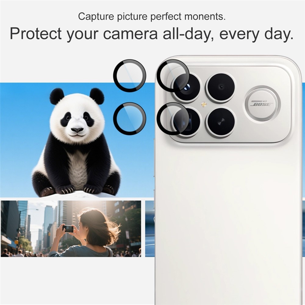 IMK sklo šošovky fotoaparátu na Xiaomi Poco F8 Ultra 5G (samostatné sklá) s aplikačným rámčekom