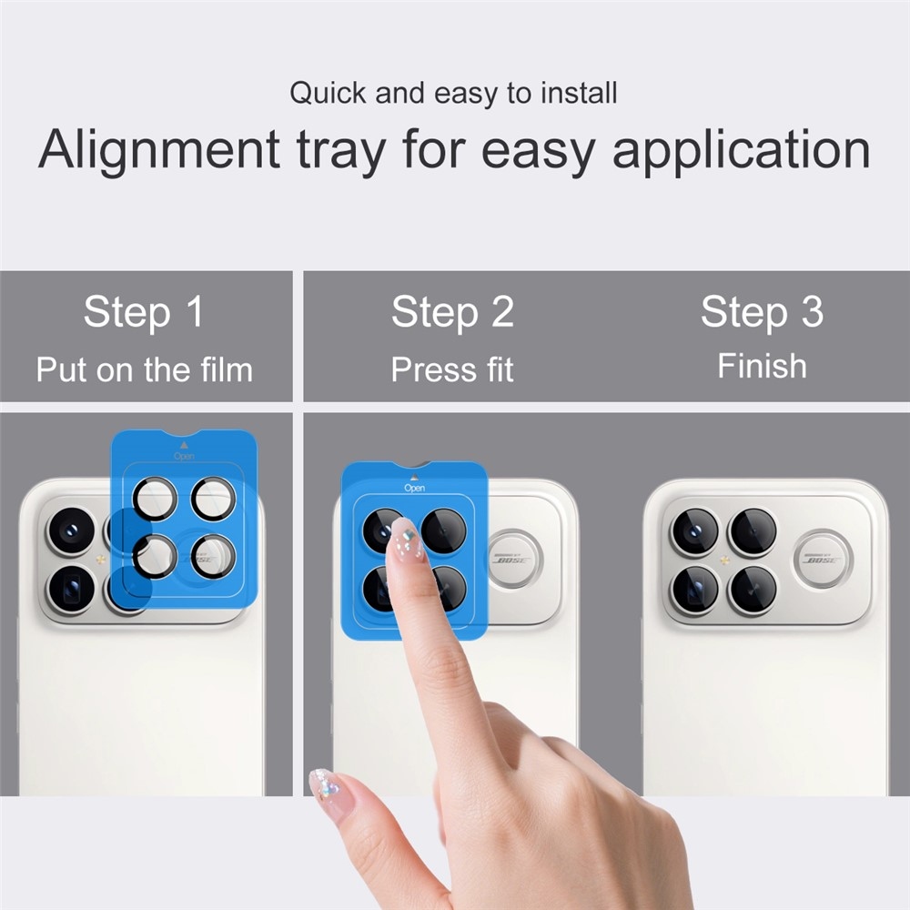 IMK sklo šošovky fotoaparátu na Xiaomi Poco F8 Ultra 5G (samostatné sklá) s aplikačným rámčekom