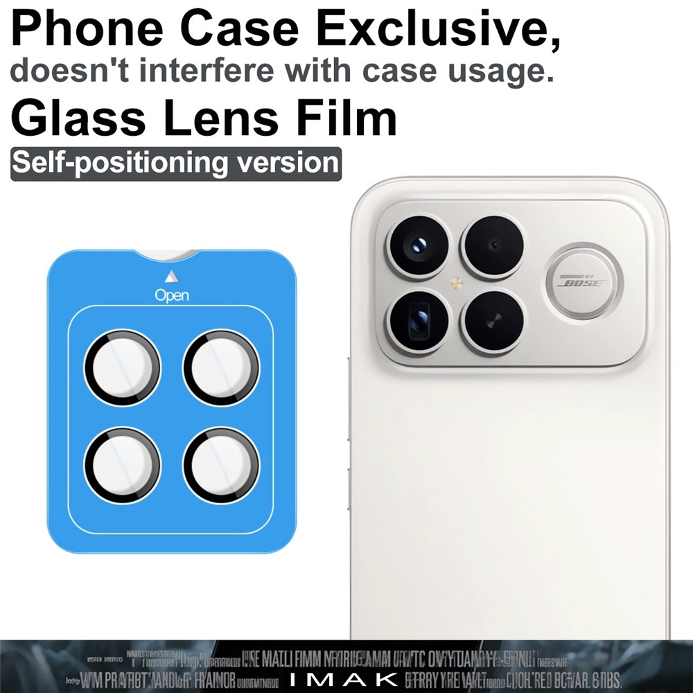 IMK sklo šošovky fotoaparátu na Xiaomi Poco F8 Ultra 5G (samostatné sklá) s aplikačným rámčekom