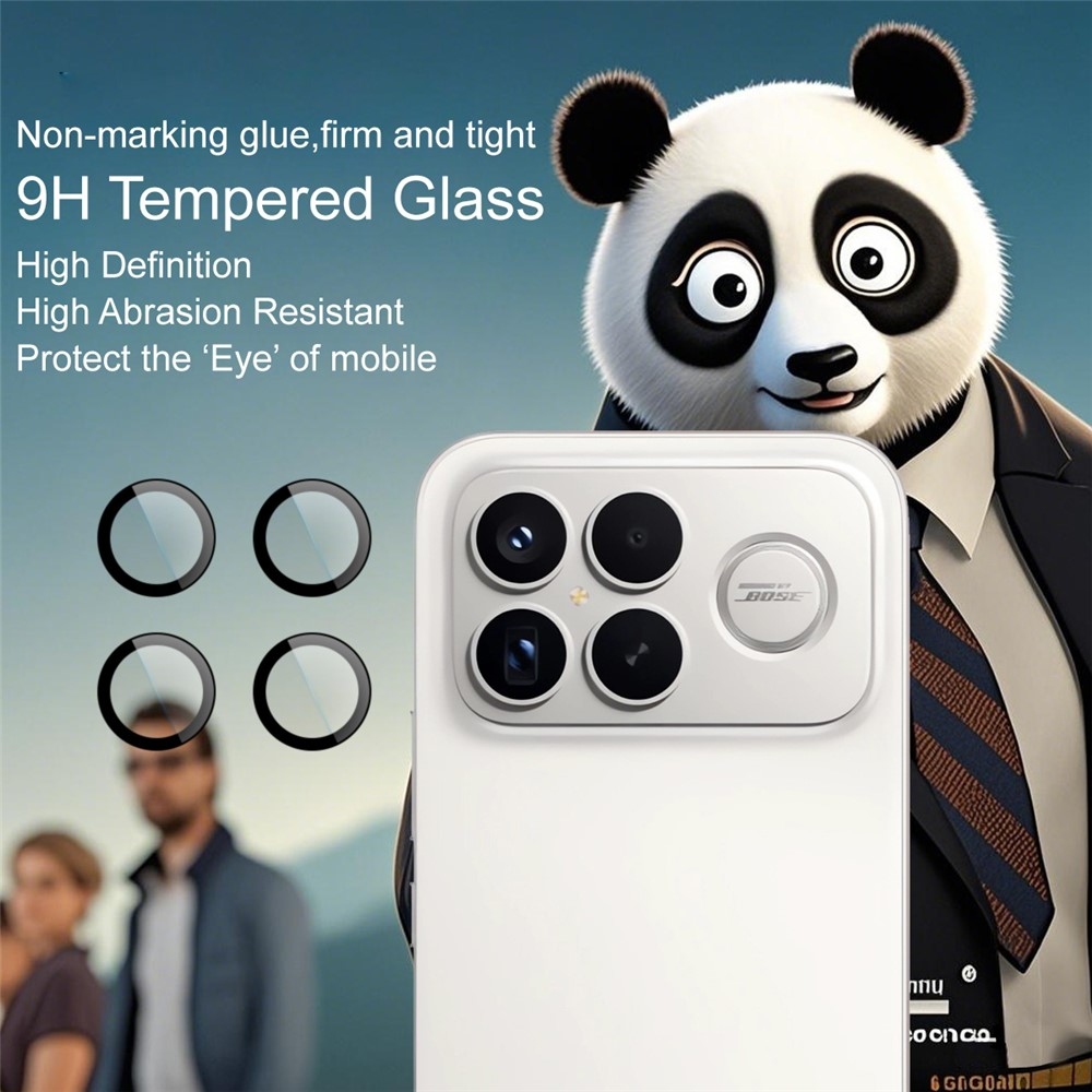 IMK sklo šošovky fotoaparátu na Xiaomi Poco F8 Ultra 5G (samostatné sklá) s aplikačným rámčekom