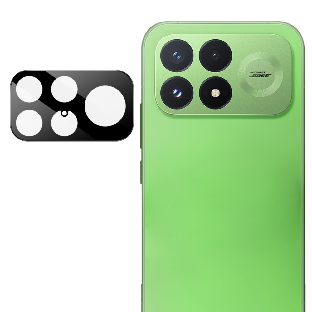 IMK sklo šošovky fotoaparátu na Xiaomi Poco F9 Pro 5G (samostatné sklá) s aplikačným rámčekom - čierne