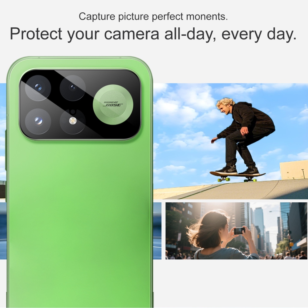 IMK sklo šošovky fotoaparátu na Xiaomi Poco F9 Pro 5G (samostatné sklá) s aplikačným rámčekom - čierne