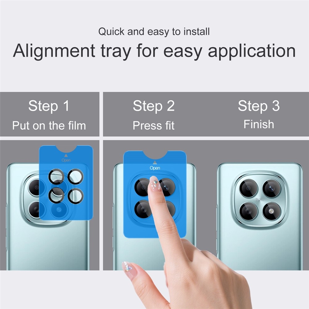 IMK sklo šošovky fotoaparátu na Xiaomi Poco M8 5G/Redmi Note 15 5G (samostatné sklá) s aplikačným rámčekom