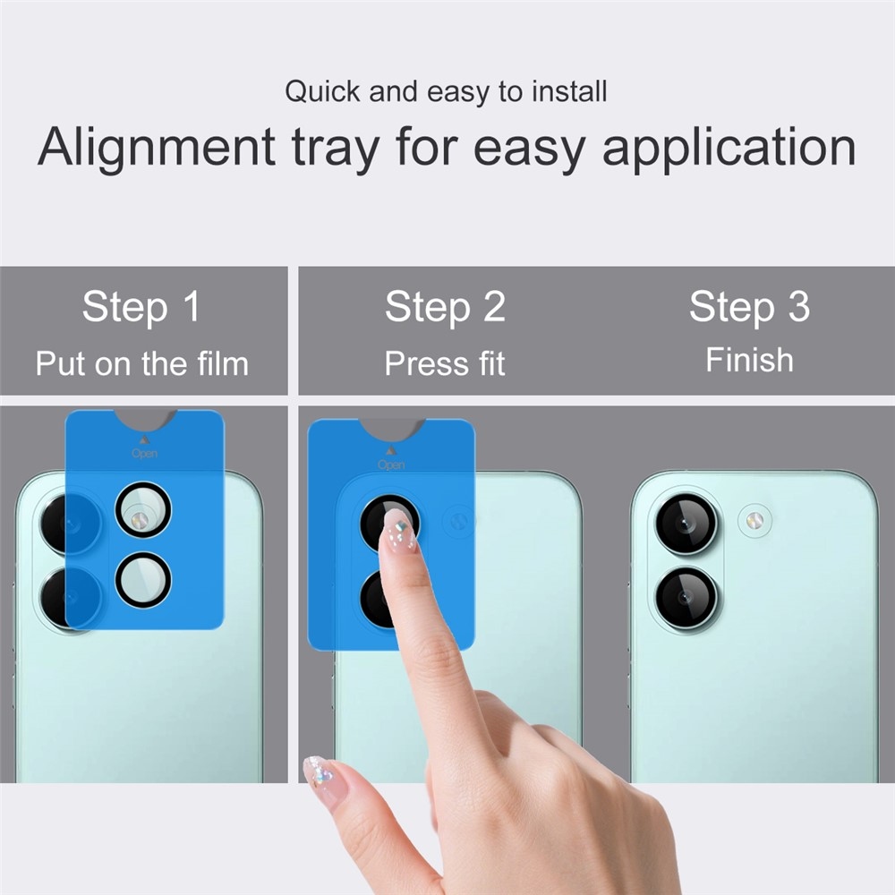 IMK sklo šošovky fotoaparátu na Xiaomi Poco X8 Pro 5G (samostatné sklá) s aplikačným rámčekom