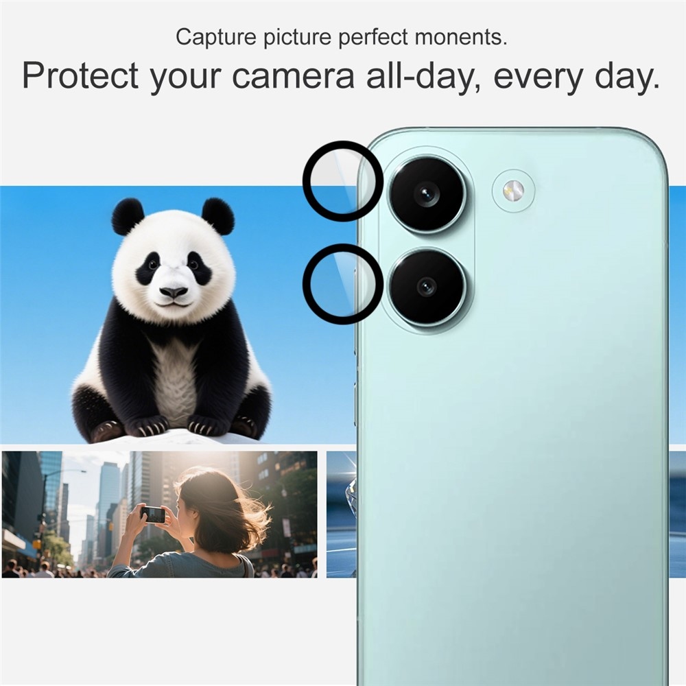 IMK sklo šošovky fotoaparátu na Xiaomi Poco X8 Pro 5G (samostatné sklá) s aplikačným rámčekom