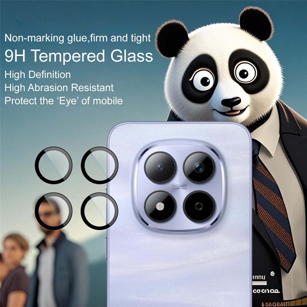 IMK sklo šošovky fotoaparátu na Xiaomi Redmi Note 15 Pro+ 5G/ Note 15 Pro 5G (samostatné sklá) s aplikačným rámčekom