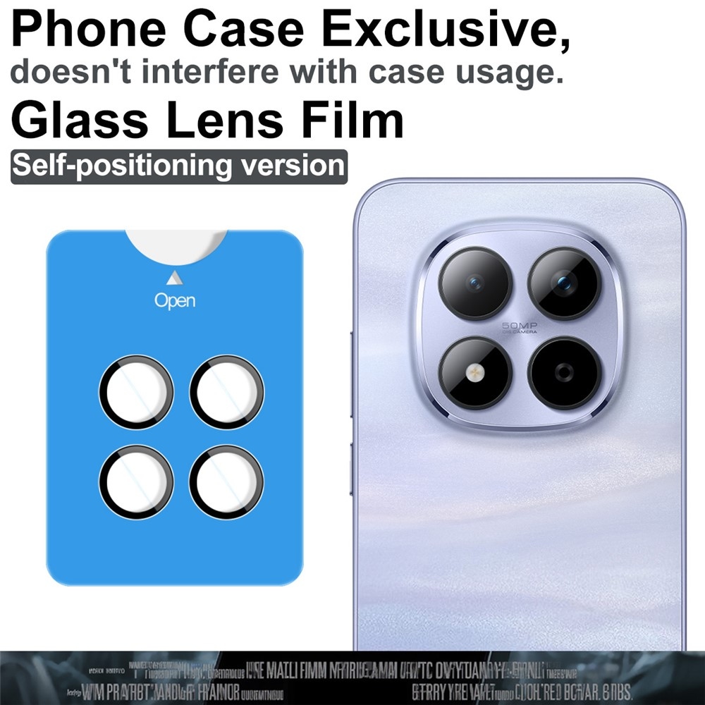 IMK sklo šošovky fotoaparátu na Xiaomi Redmi Note 15 Pro+ 5G/ Note 15 Pro 5G (samostatné sklá) s aplikačným rámčekom