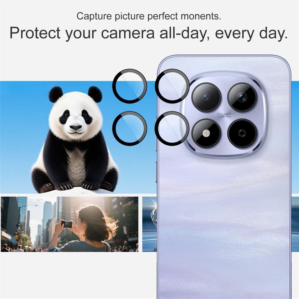 IMK sklo šošovky fotoaparátu na Xiaomi Redmi Note 15 Pro+ 5G/ Note 15 Pro 5G (samostatné sklá) s aplikačným rámčekom