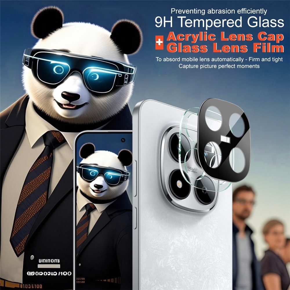 IMK sklo šošovky fotoaparátu na Xiaomi Redmi Note 15 Pro+ 5G/ Note 15 Pro 5G - čierne