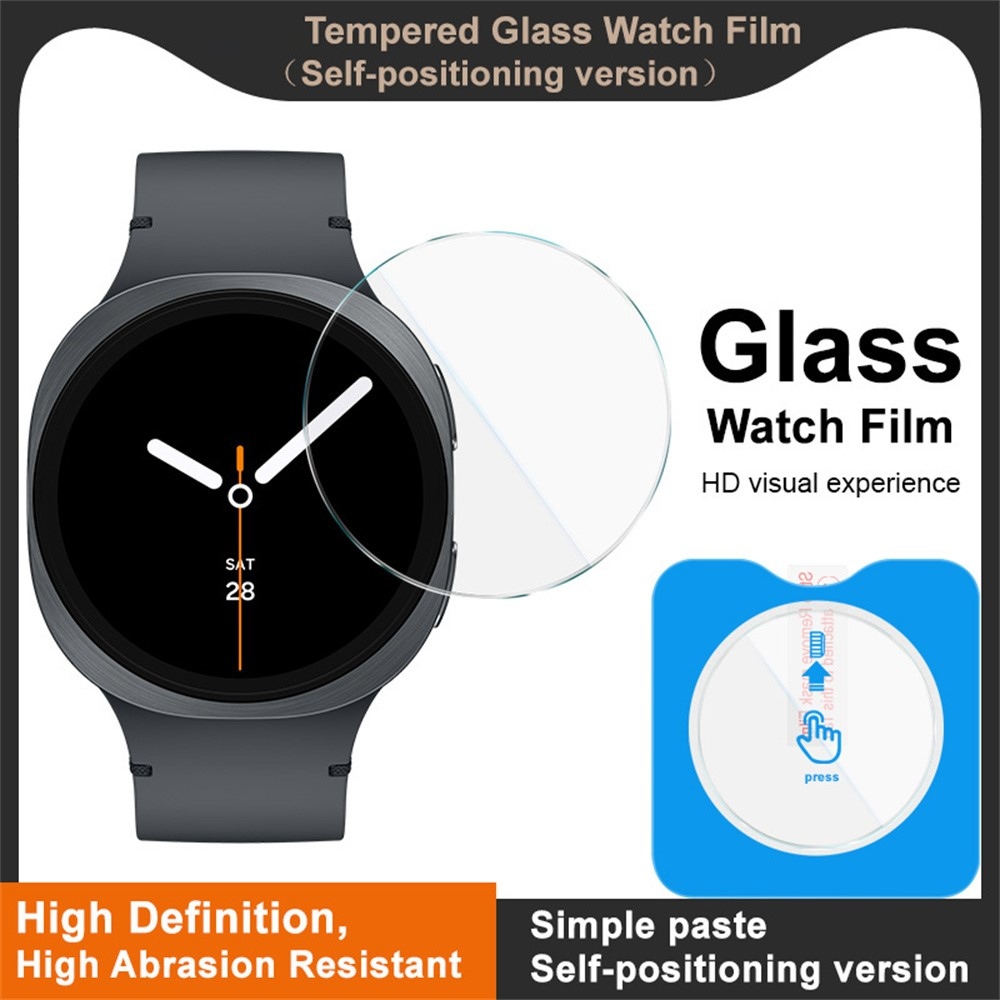 IMK tvrdené sklo na Samsung Galaxy Watch8 44mm s aplikačným rámčekom