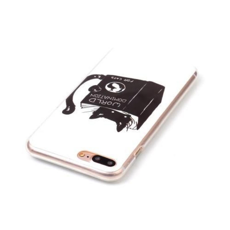 Imope gélový obal pre mobil iPhone 8 Plus a iPhone 7 Plus - mačička čte