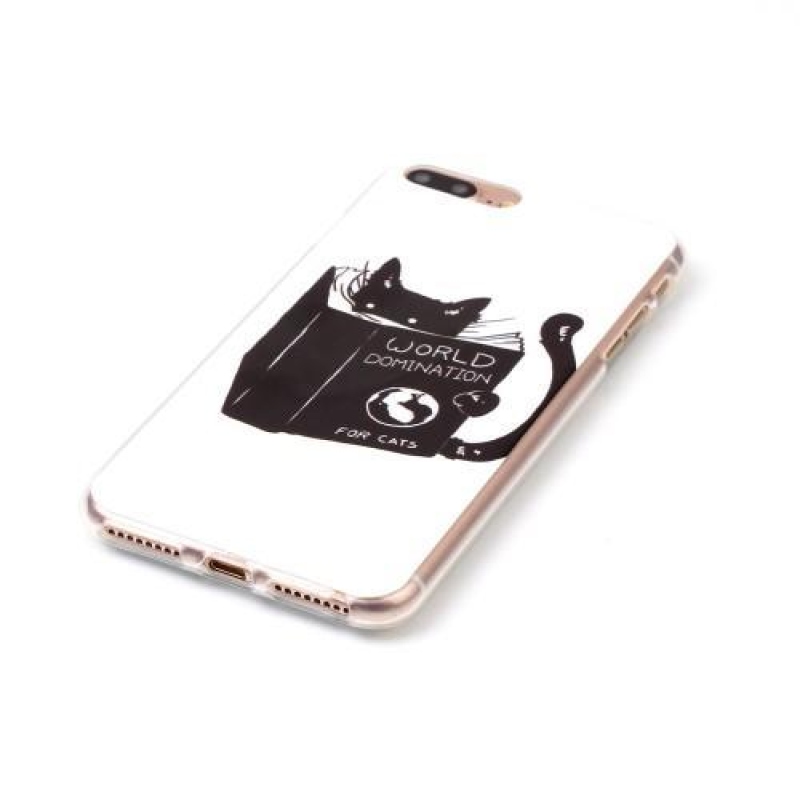 Imope gélový obal pre mobil iPhone 8 Plus a iPhone 7 Plus - mačička čte