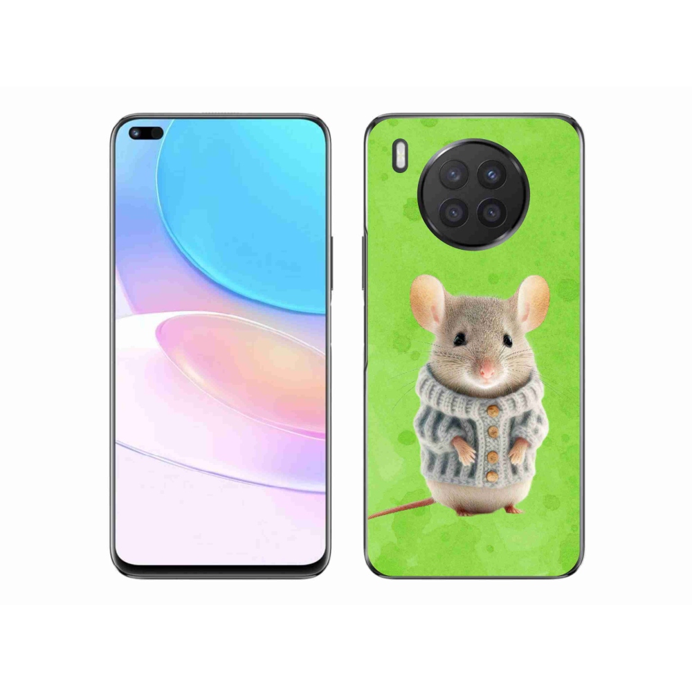 Gelový kryt mmCase na Huawei Nova 8i - myška ve svetru