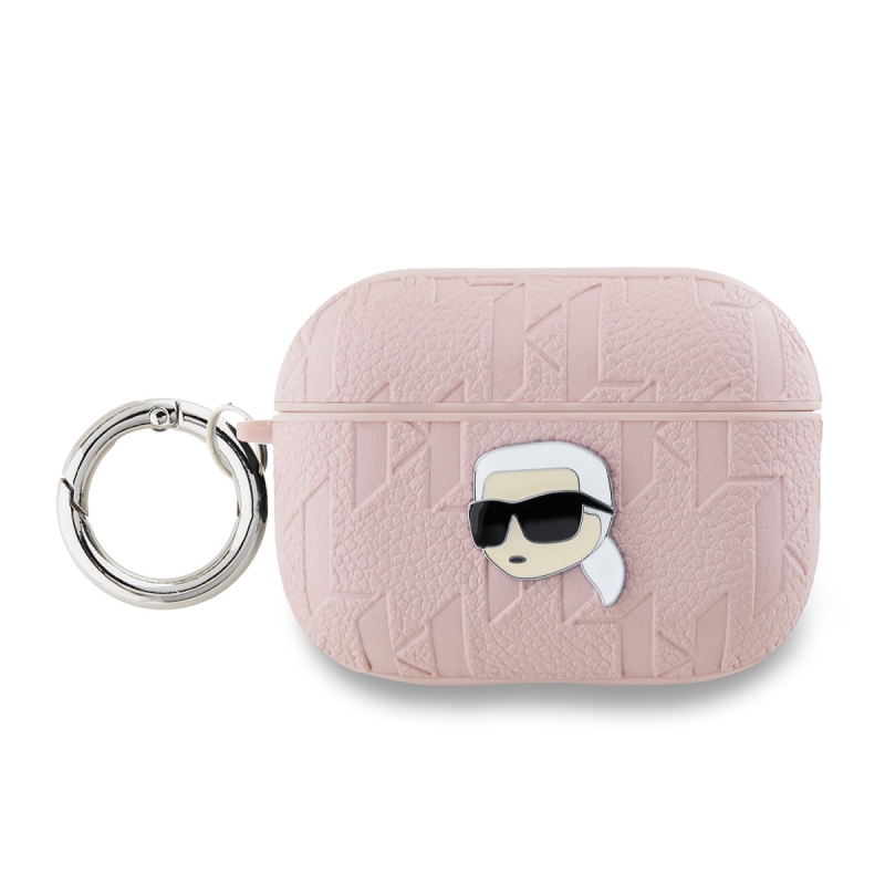 Karl Lagerfeld PU Embossed Karl Head Puzdro pre AirPods Pro 2 Pink